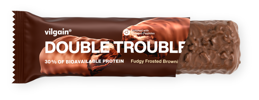 Vilgain Double Trouble Protein Bar Double Fudgy Brownie 55g