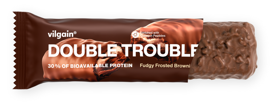Vilgain Double Trouble Protein Bar Double Fudgy Brownie 55g
