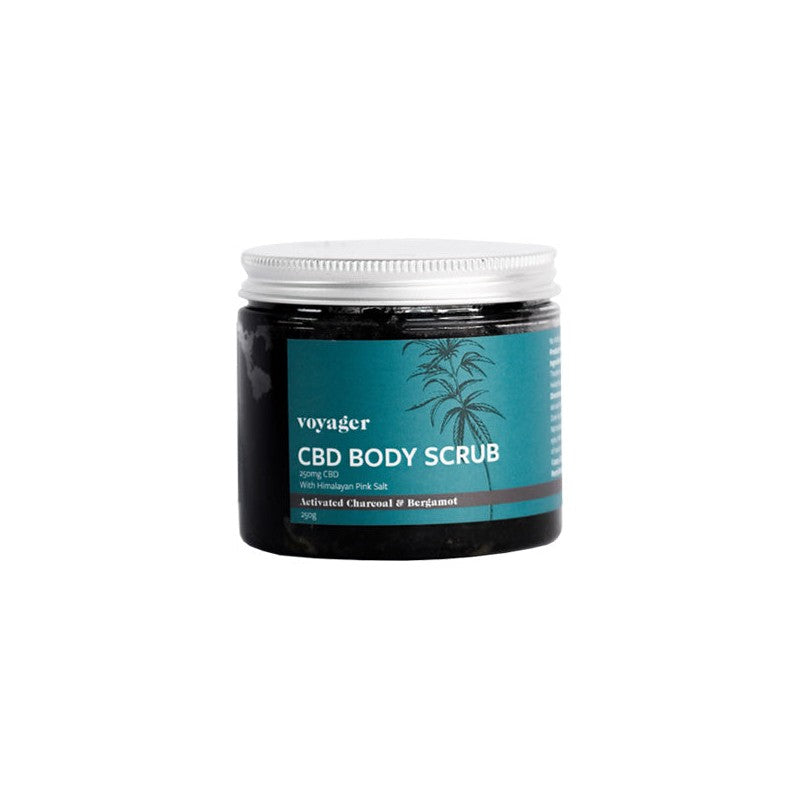 Voyager 250mg CBD Activated Charcoal & Bergamot Body Scrub - 250g