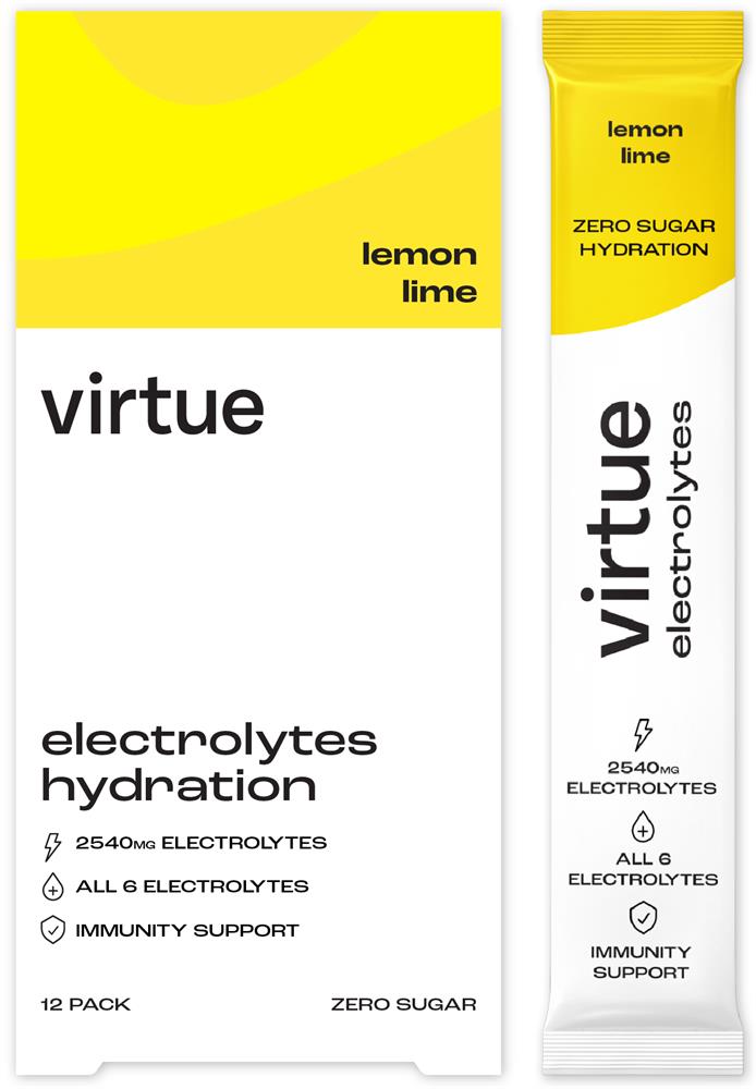 Virtue Electrolytes Hydration - Lemon Lime 12 x 5g Sachets