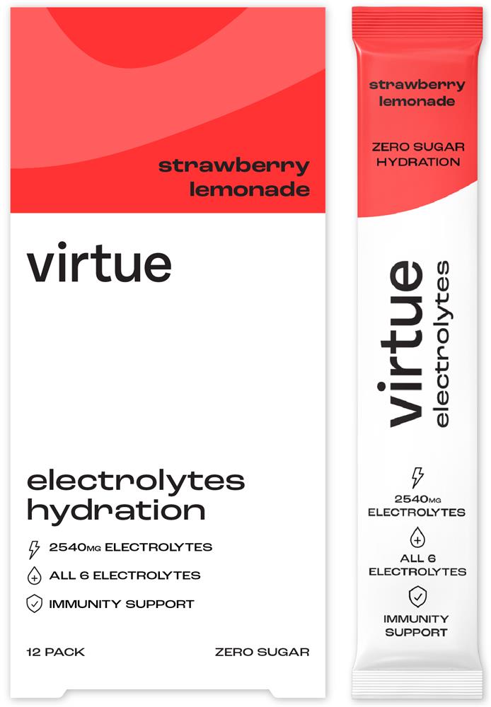 Virtue Electrolytes Strawberry Lemonade 12 x 5g Sachets