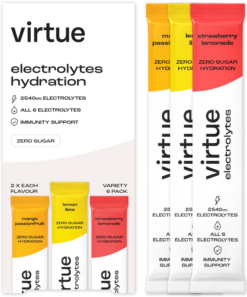 Virtue Electrolytes Variety Pack 6 x 5g Sachets
