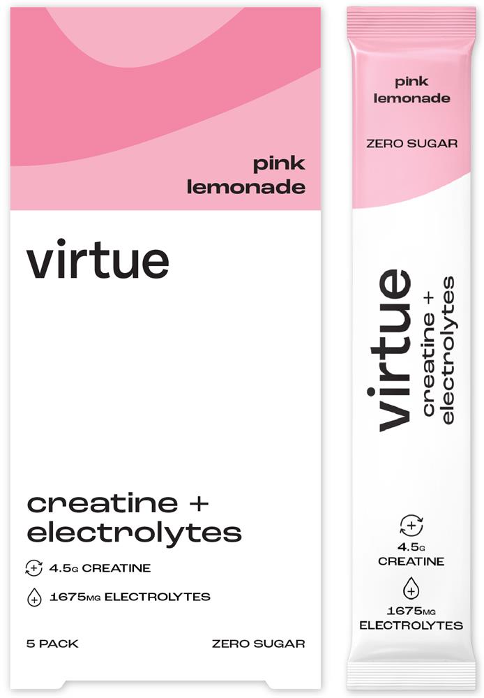 Virtue Creatine Electrolytes Pink Lemonade 5 x 8.6g Sachets