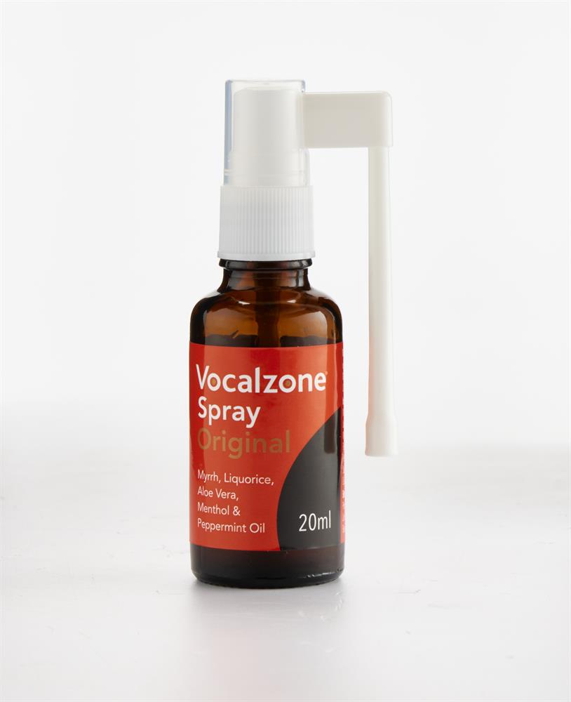 Vocalzone Spray for hard working voices. 20ml