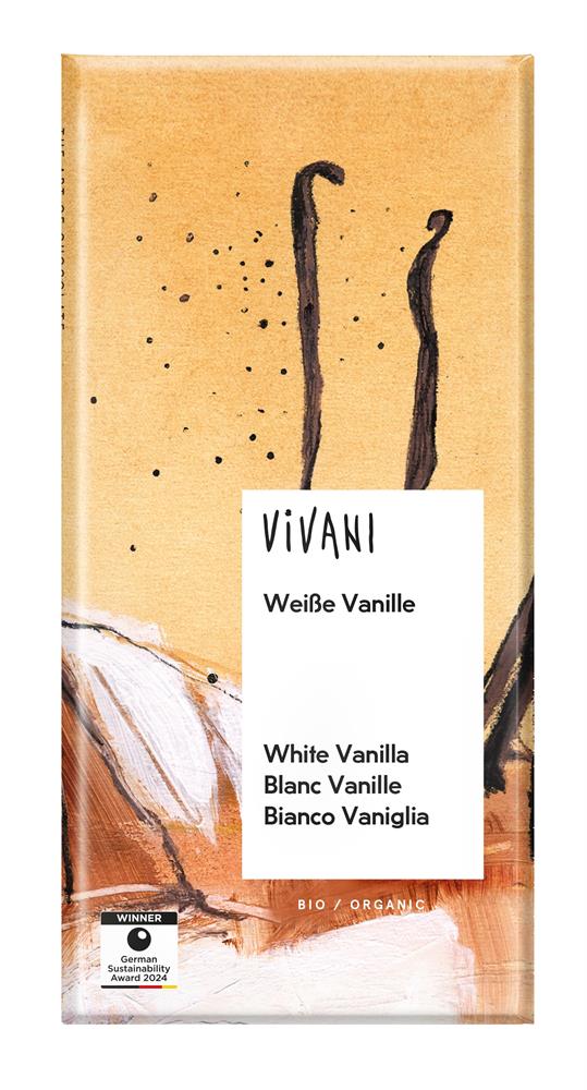White Chocolate with Bourbon Vanilla Organic 80g