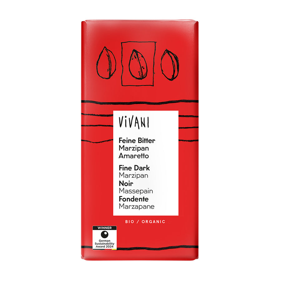 Dark Marzipan Amaretto 60% Chocolate Organic 100g