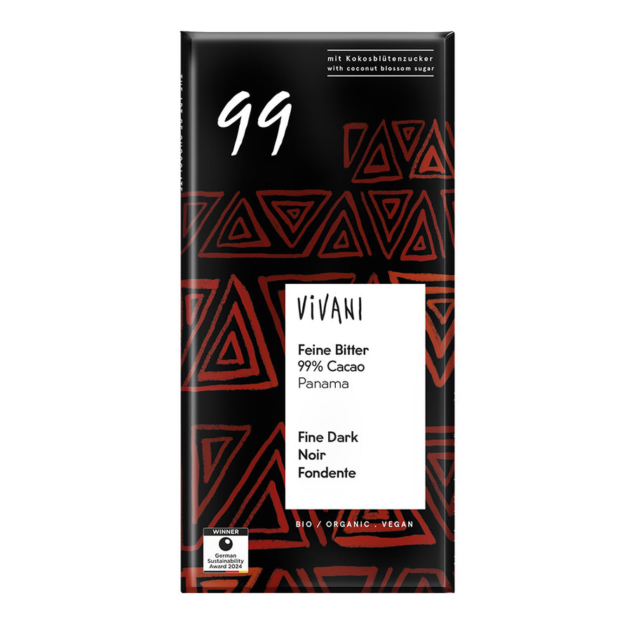 Dark 99% Chocolate Vegan Organic 80g