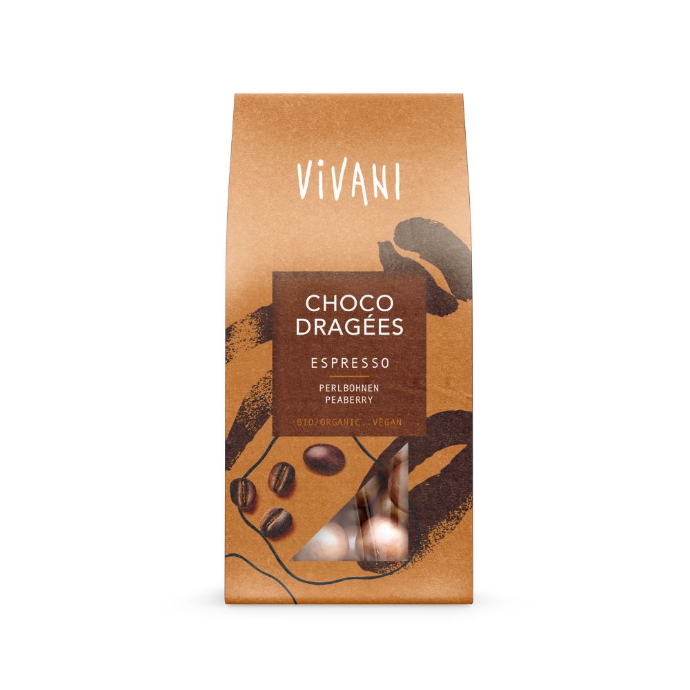 Vivani Choco Dragees Espresso 75g