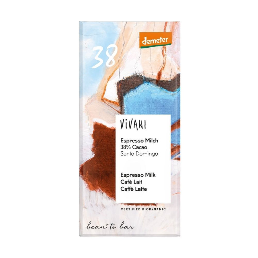 Vivani Stracciatella White Chocolate with Cacao Nibs Organic 80g