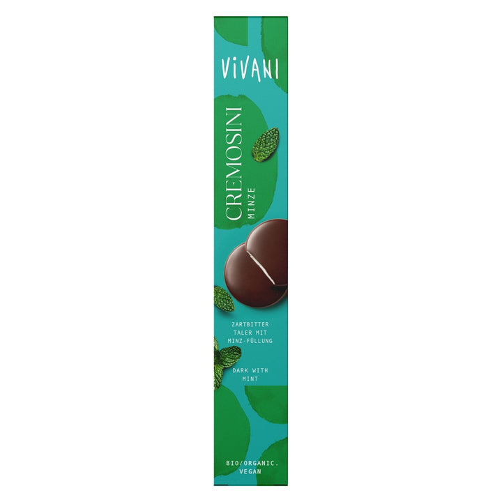 Vivani Organic Mint Cremosini Filled Chocolate Thins 100g