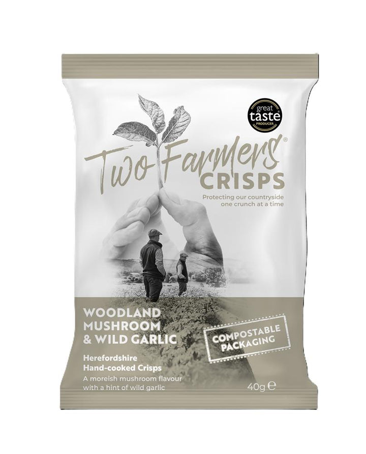 Two Farmers Woodland Mushroom & Wild Garlic Crisps 40g