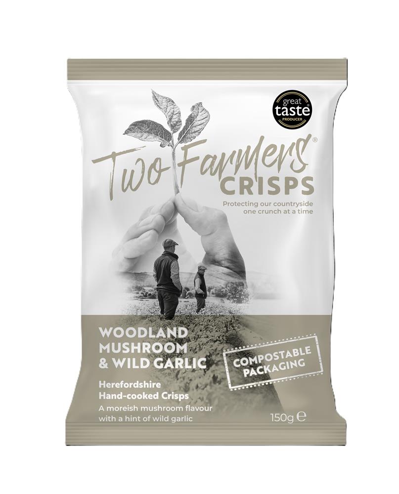 Two Farmers Woodland Mushroom & Wild Garlic Crisps 150g
