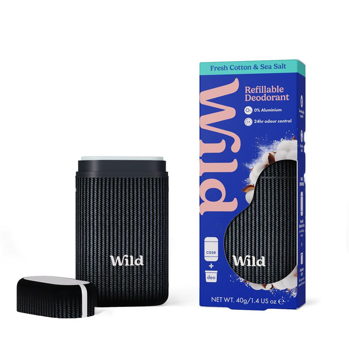Wild Men's Carbon Case and Fresh Cotton & Sea Salt Deo 40g