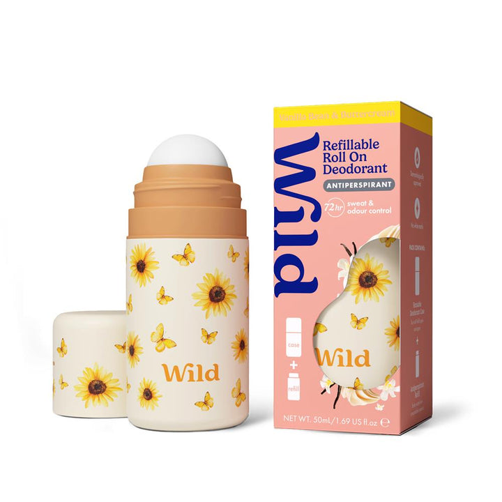 Wild Sunflower Case and Vanilla Bean Antiperspirant Roll On 50ml