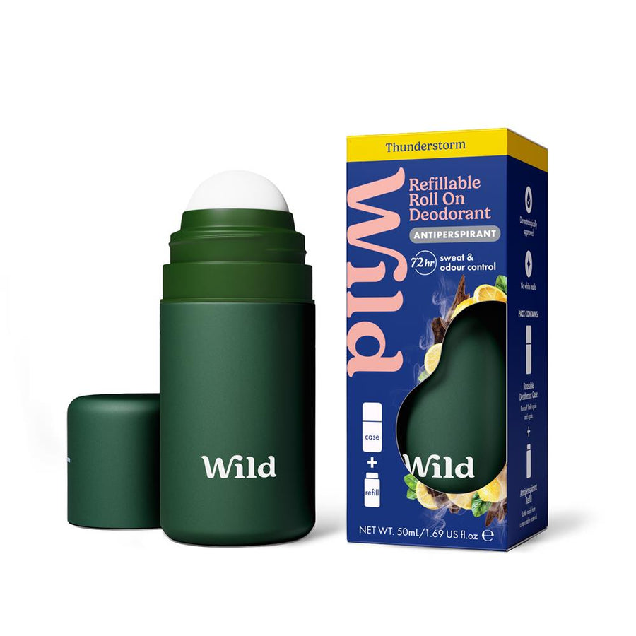 Wild Men's Green Case and T'storm Antiperspirant Roll On 50ml