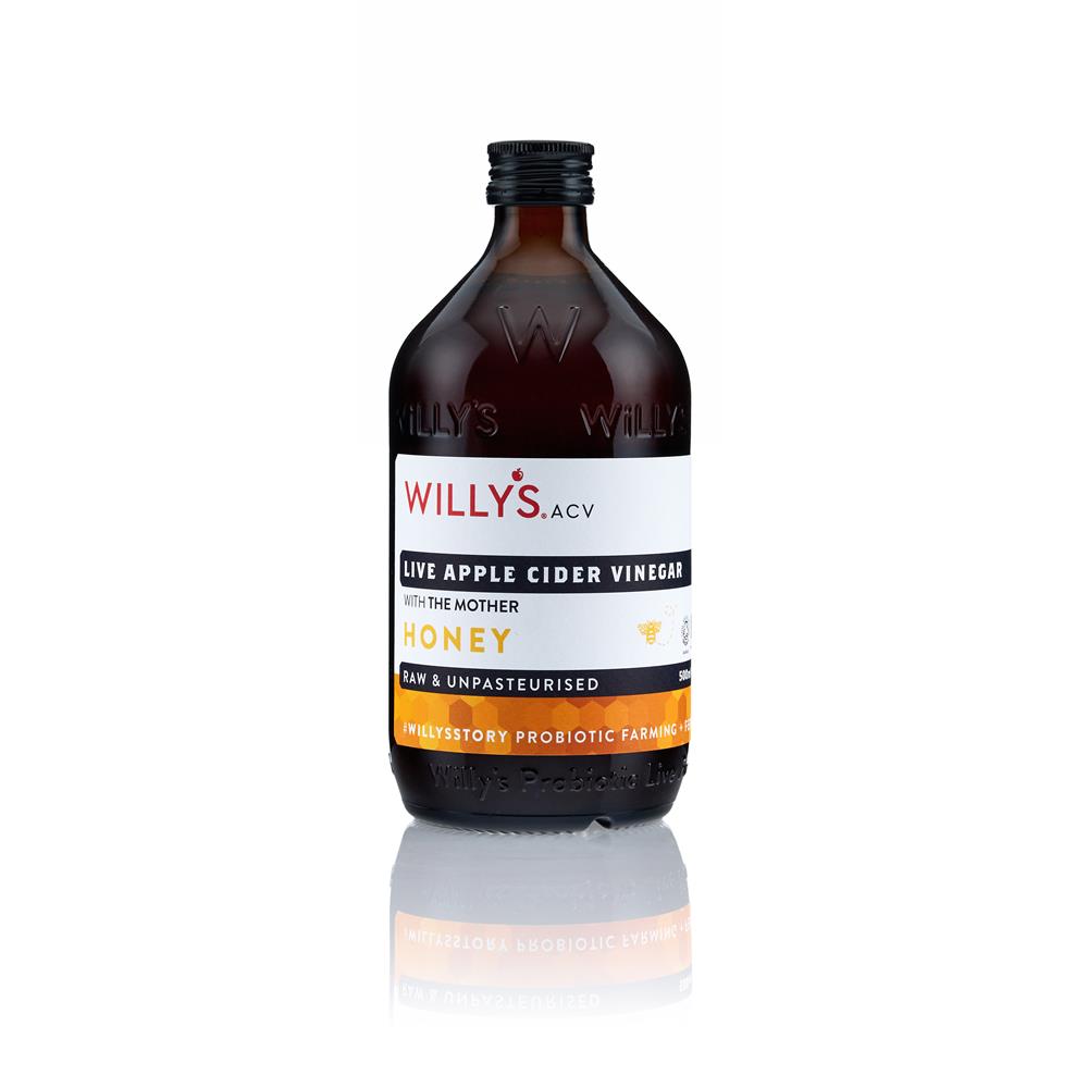 Willy's Organic Apple Cider Vinegar with Honey 500ml
