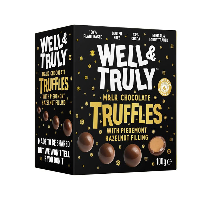 Well & Truly Christmas Oat M&lk Chocolate Truffles 100g