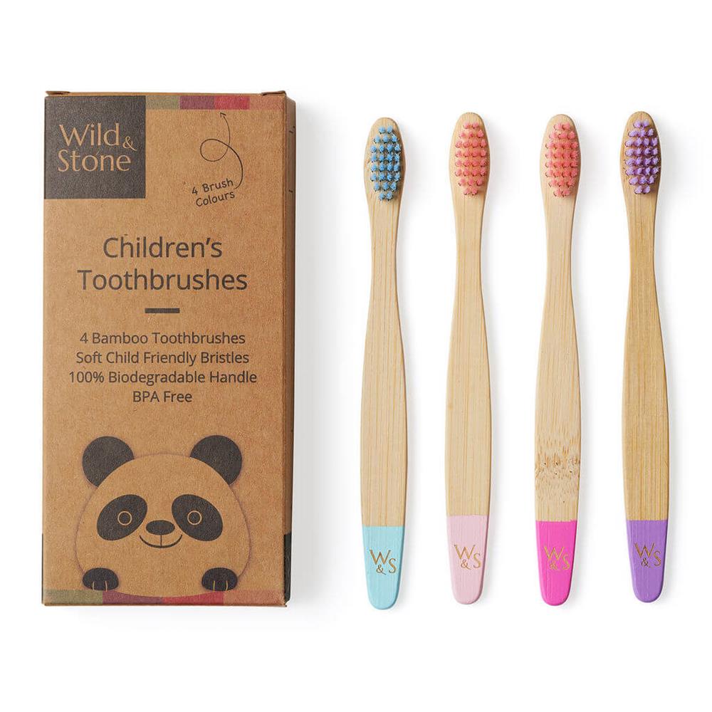 Wild and Stone Candy Colour Children Toothbrush 4 Pack