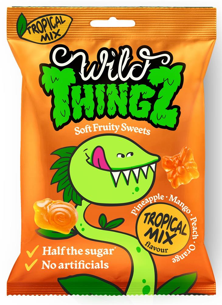 Wild Thingz Tropical Mix Fruity Sweets 104g
