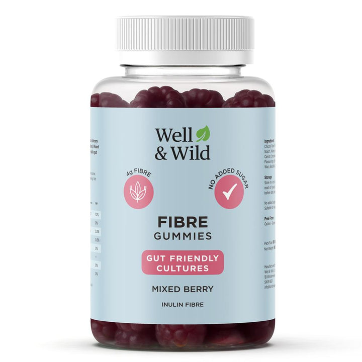 Well & Wild Fibre Gummies Mixed Berry 60 Gummies