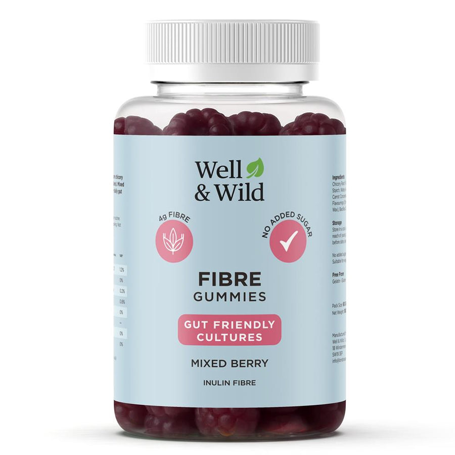 Well & Wild Fibre Gummies Mixed Berry 60 Gummies