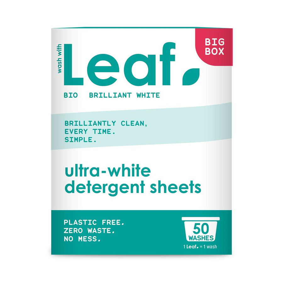 Leaf Brilliant White Laundry Detergent Sheets 50 Pack.