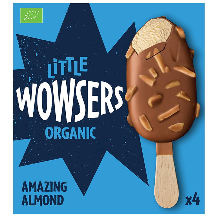 Organic Little Amazing Almond Ice Cream Lolly Sticks 4x70ml