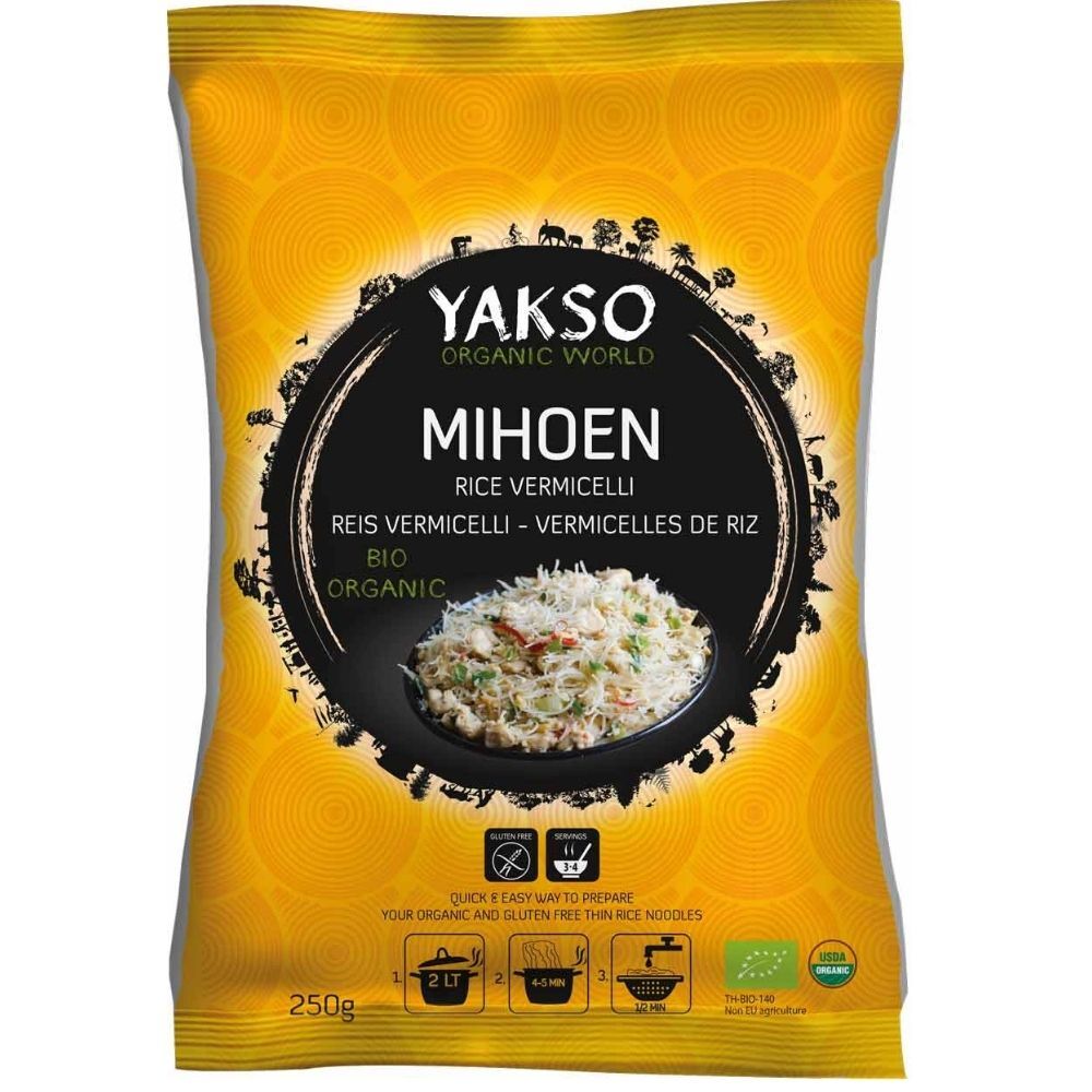 Yakso Organic Rice Vermicelli Noodles 250g