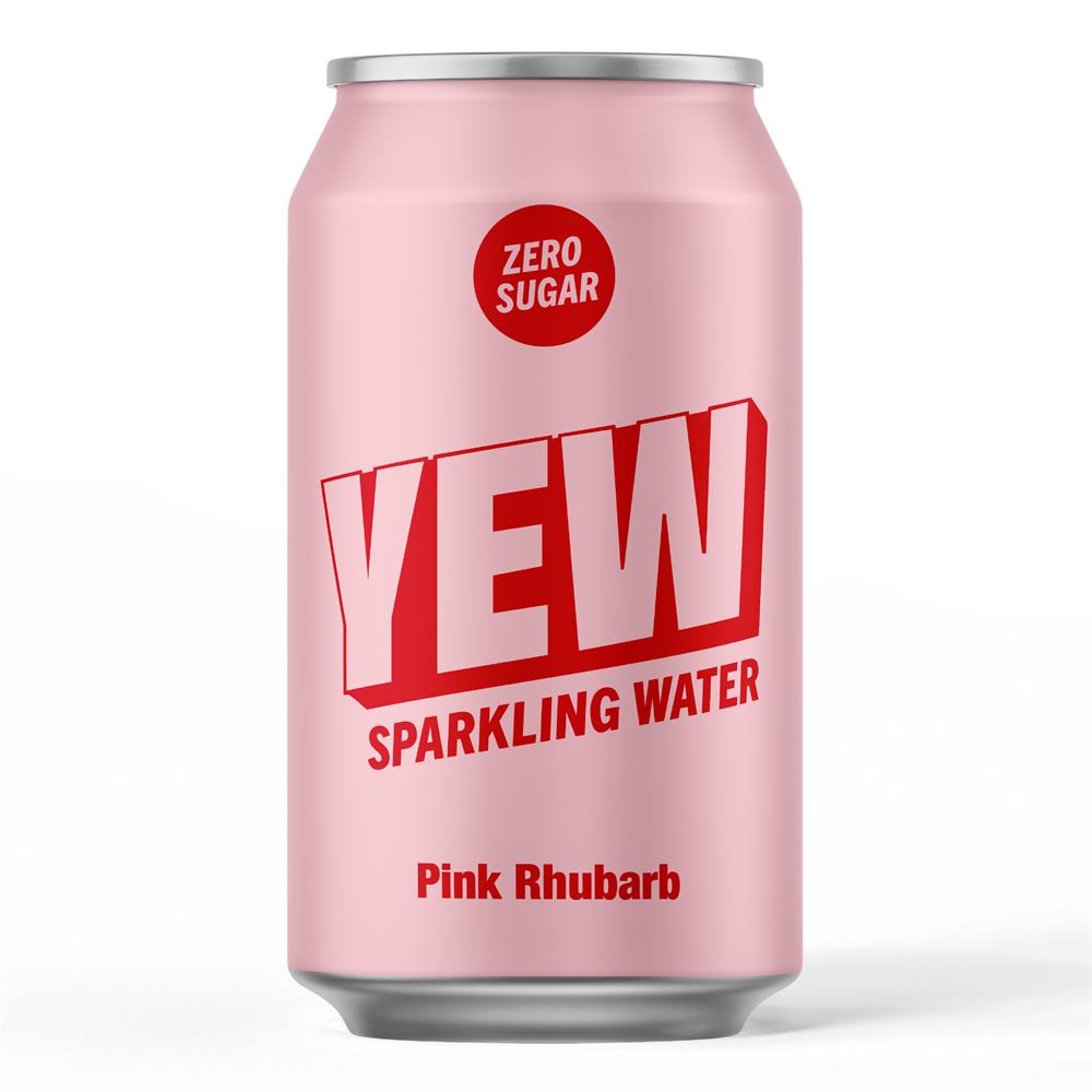 YEW Pink Rhubarb Sparkling Water 330ml