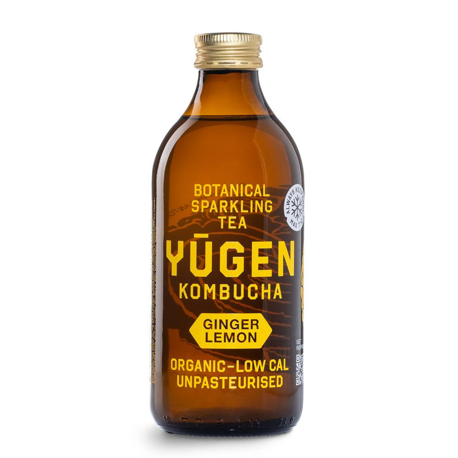 Yugen Kombucha Organic Ginger Lemon 325ml Bottle