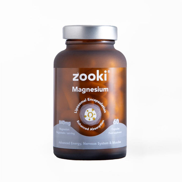 Zooki Magnesium Bisglycinate 840mg 60 Capsules Liposomal