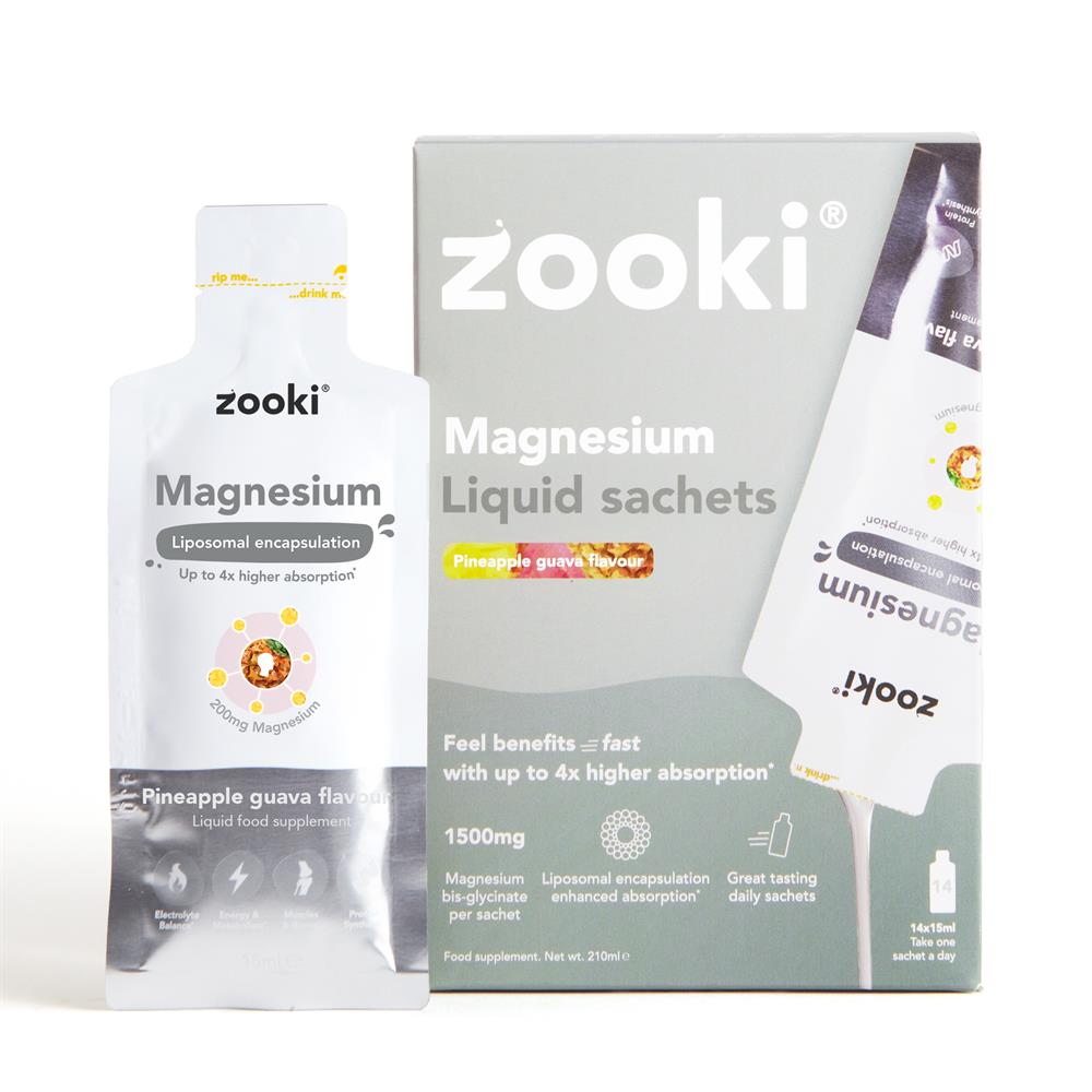 Zooki Liposomal Magnesium Bisglycinate 2000mg Pineapple 14 Sach.