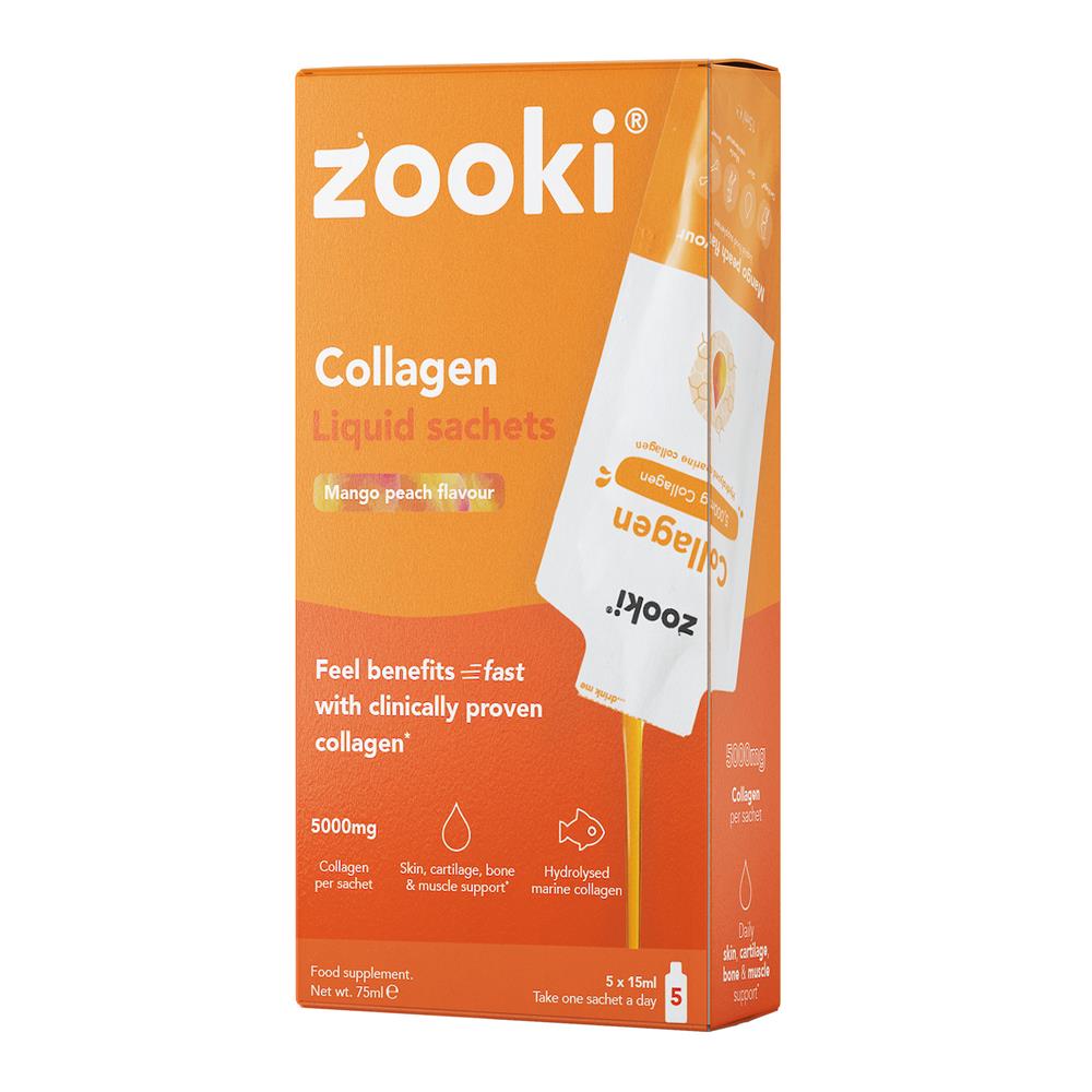 Marine Collagen 5000mg Mango Peach 5x15ml Liquid Sachets