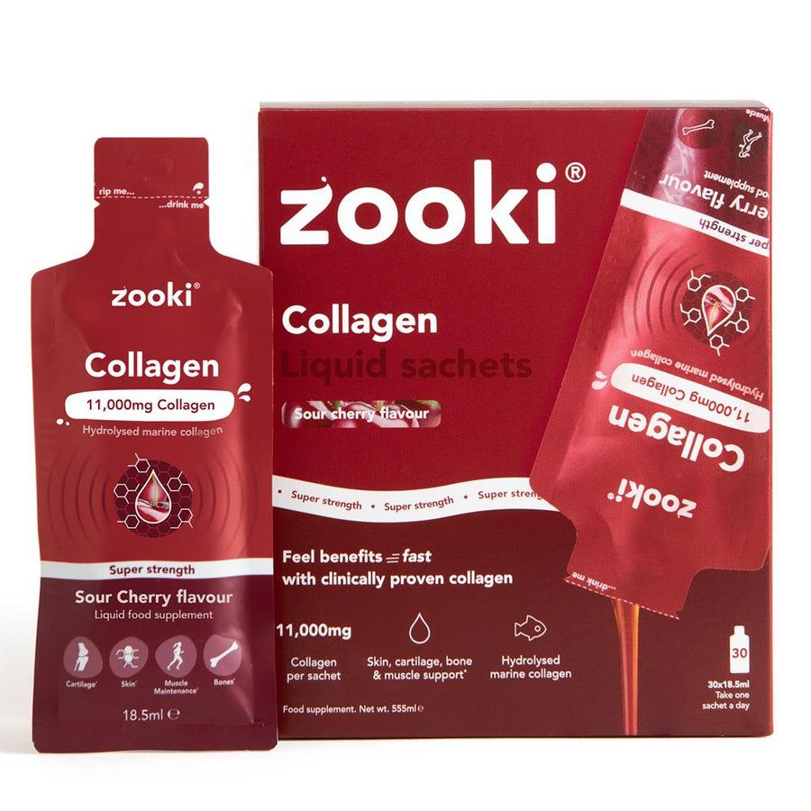 Zooki Collagen Marine 11000mg Sour Cherry 30 Sachets Box