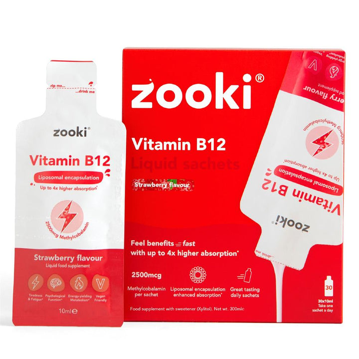 Liposomal Vitamin B12 2500mcg Strawberry 30x10ml Sachets