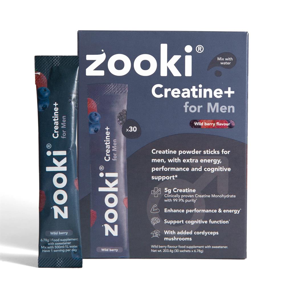 Creatine+ For Men Powder Sachets Wild Berry 30 Sachets Box