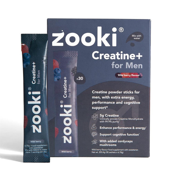 Creatine+ For Men Powder Sachets Wild Berry 30 Sachets Box