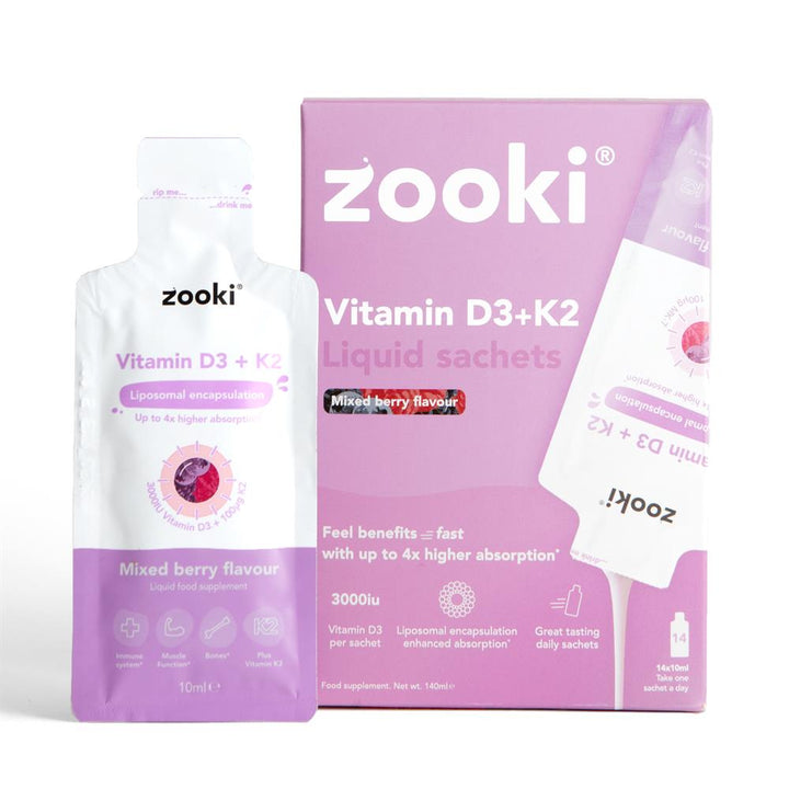 Liposomal Vitamin D3 + K2 3000iu Berry - 14x10ml Sachets