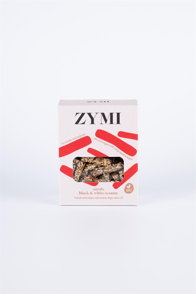 ZYMI Organic Bites with Carob Black and White Sesame 130g
