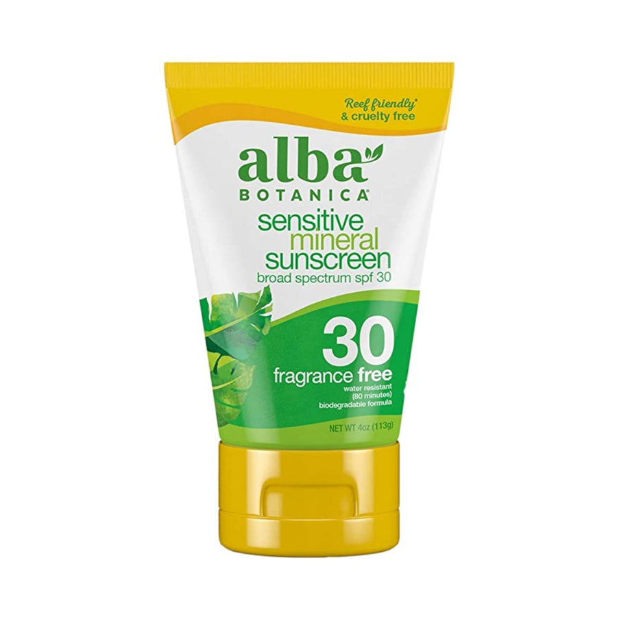 Alba Botanica Sensitive Mineral Fragrance Free Sunscreen SPF30 113g