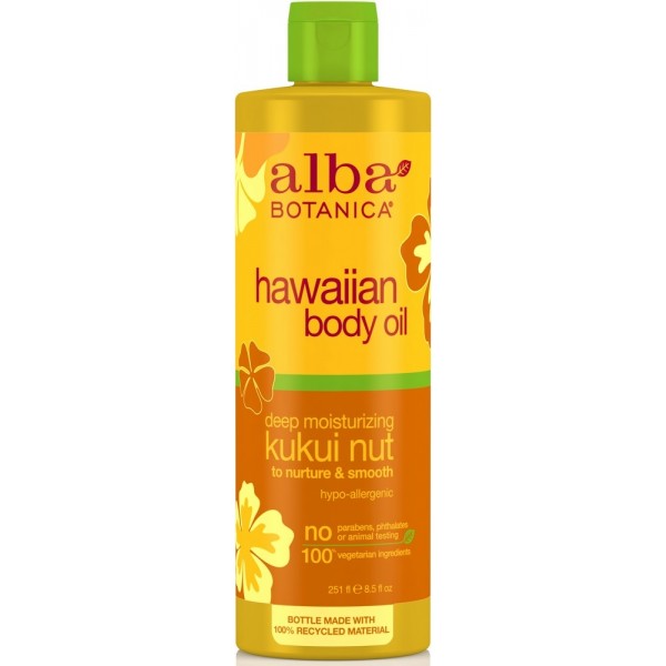 Alba Botanica Natural Hawaiian Kukui Nut Organic Body Oil 250ml