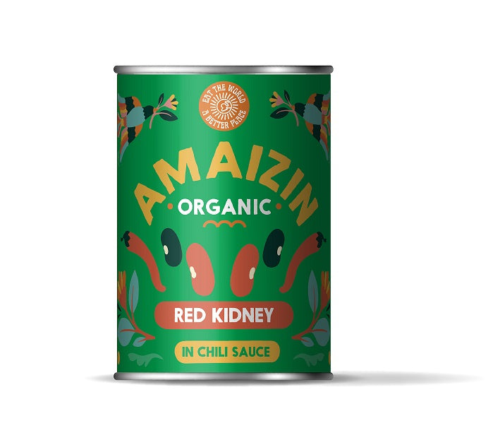 Amaizin Organic Red Kidney Beans in Chilli 400g