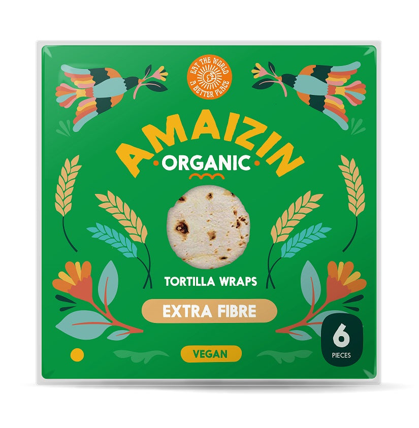 Amaizin Organic Extra Fibre Tortilla Wraps 240g
