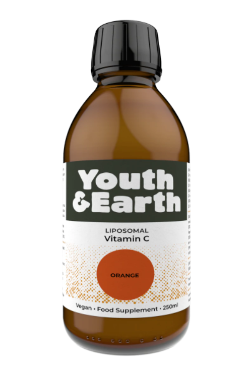 Youth & Earth 1000mg Liposomal Vitamin C - Orange Flavour 250ml