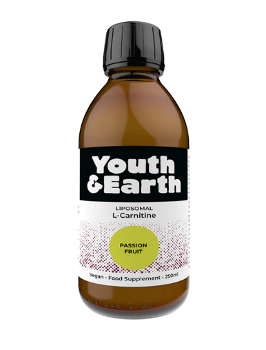 Youth & Earth Liposomal L-Carnitine 600mg - Passion Fruit Flavour 250ml