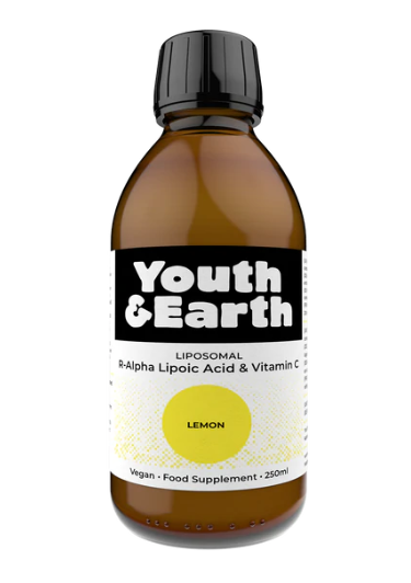 Youth & Earth Liposomal R-Alpha Lipoic Acid & Vitamin C - Lemon Flavour 250ml