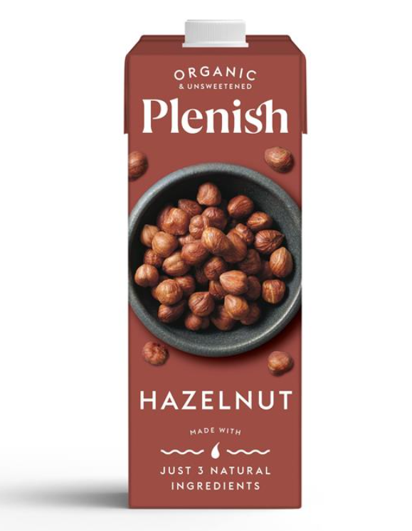Plenish Organic Hazelnut Milk 1 Litre - Pack of 2