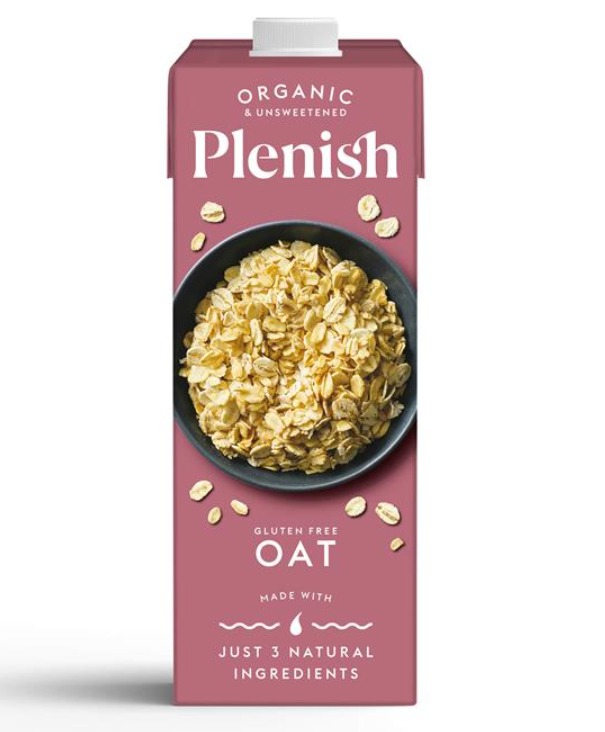 Plenish Organic Gluten Free Oat Milk 1 Litre - Pack of 2