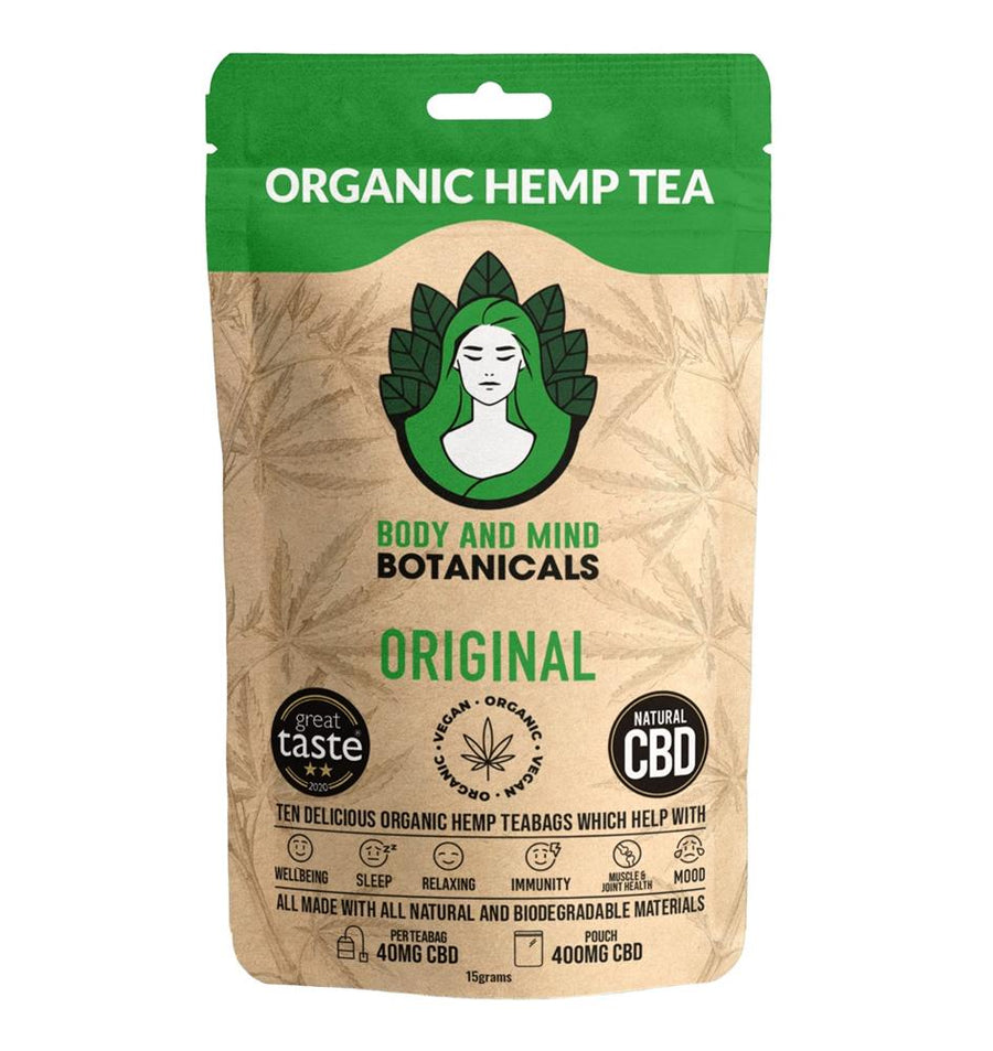 Body & Mind Botanicals Original Hemp Herbal Tea â€“ 10 Bags