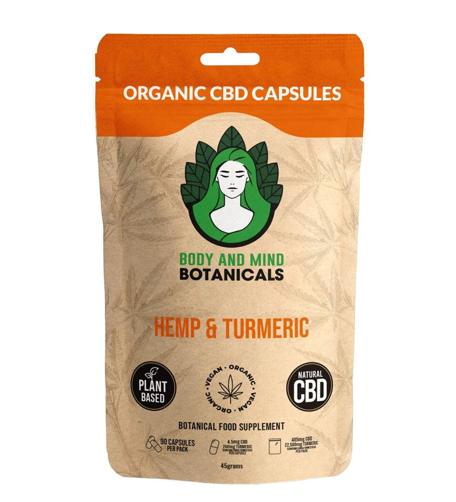 Body & Mind Botanical Hemp & Turmeric CBD 90 Capsules